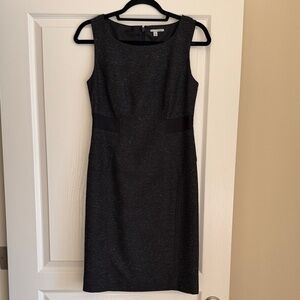 Halogen Black Sparkle Midi Sheath Dress